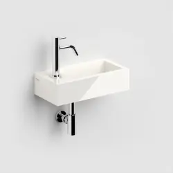 Clou Flush 3 fontein 36cm met voorbewerkt kraangat links mineral marmer