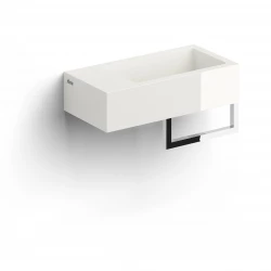Clou Flush 3 fontein 36cm met voorbewerkt kraangat links en handdoekhouder mineral marmer