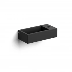 Clou Flush 3 fontein 36cm met kraangat rechts mat zwart keram.