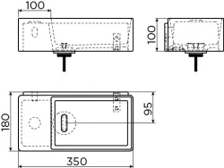 Clou New Flush 3 incl. plug aluite voorbewerkt kraangat links