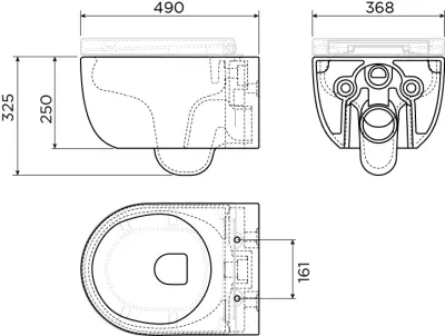 Clou Hammock randloze wandtoilet 49cm wit keramiek