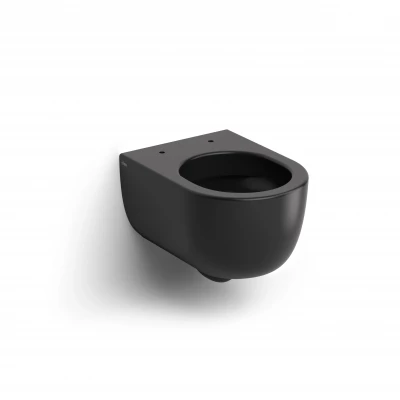 Clou Hammock randloze wandtoilet 49cm mat zwart keramiek