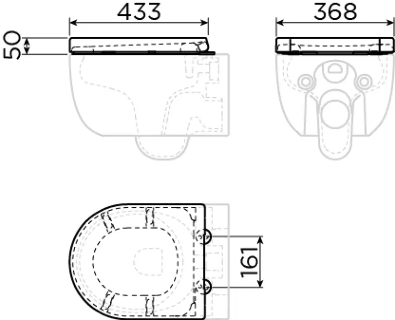 Clou Hammock toiletzitting met deksel soft-closing mat wit