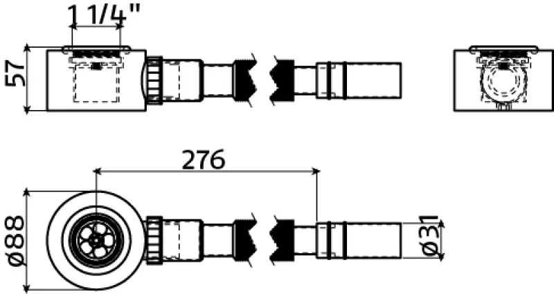 Clou Wash MeMeubelsifon verchroomd ABS