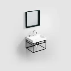 Clou Frame Wash Me rvs kokerprof. 50 cm mat zwart poederlak