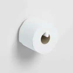 Clou Flat Toiletrolhouder recht zonder klep mat wit