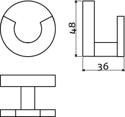Clou Flat dubbele kledinghaak mat wit