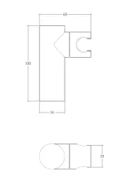 Waterevolution Flow verstelbare handdouchehouder RVS T1623IE
