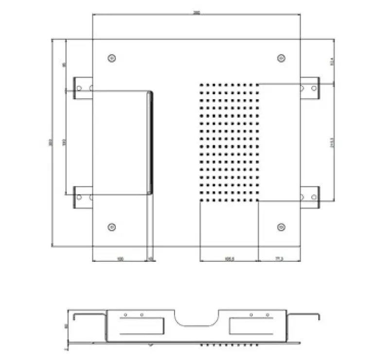 Rubio Nero Regendouche inbouw met waterval 38x38cm mat zwart