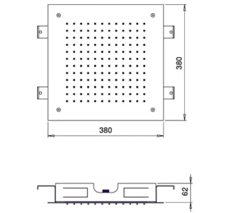 SB Square 316 Regendouche inbouw 38x38cm mat zwart 1208952989