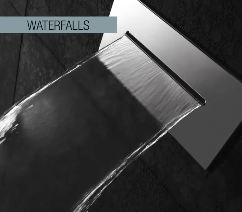 Rubio Nero inbouw waterval uitloop mat zwart