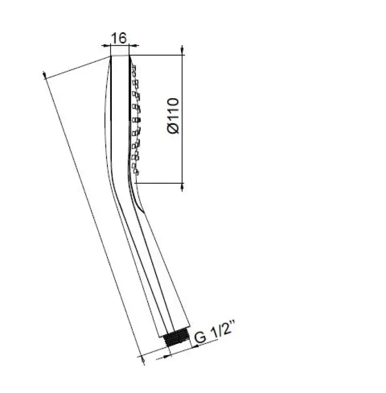 SB Rubinetterie Handshower handdouche mat zwart rond 11cm 1208952994
