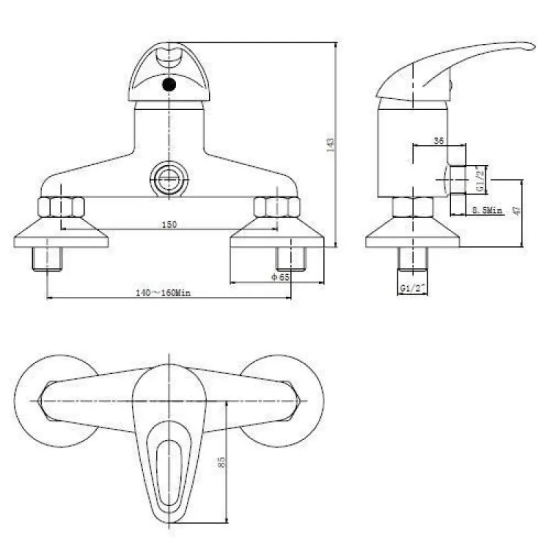 Rubio Solo douchemengkraan Chroom R8718053