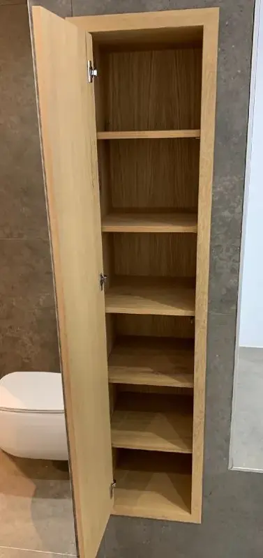 Topline massief eiken inbouw kolomkast ca 180x40cm kleur nog nader te bepalen 1208953051