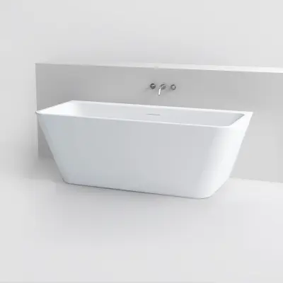 Clou InBe ligbad wandmodel rechthoek met sifon wit acryl