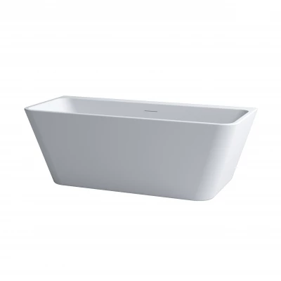 Clou InBe ligbad wandmodel rechthoek met sifon wit acryl