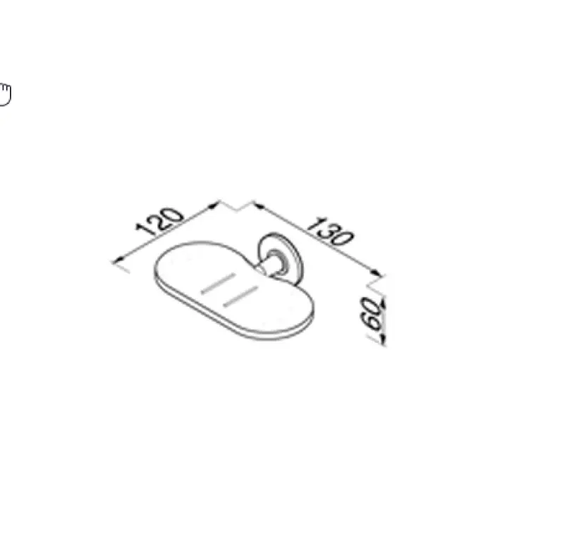 OUTLET GEESA  5158 Standard Hotel zeephouder chrooom