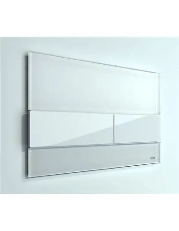 TECEsquare WC-bedieningsplaat glas wit toets wit 1208953234