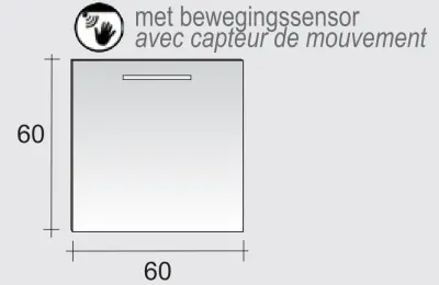 OUTLET INK spiegel met verlichting 80x60cm 8408220