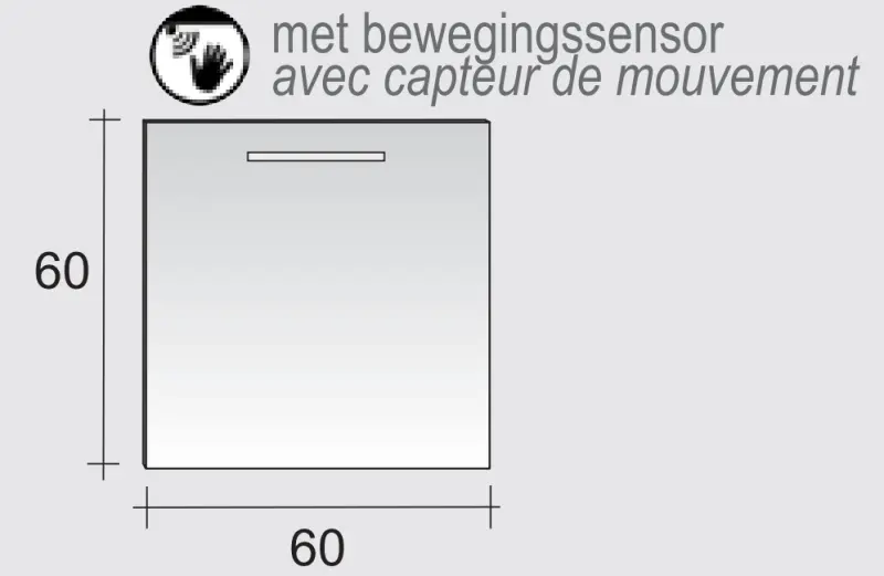 OUTLET INK spiegel met verlichting 80x60cm 8408220