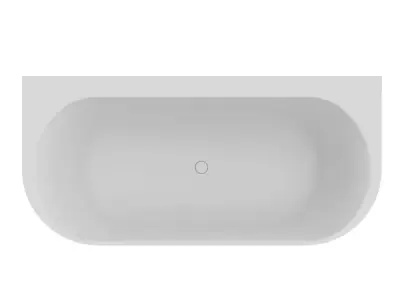 Riho Valor half vrijstaand bad back to wall solid surface ligbad 180x80cm mat wit BS72005