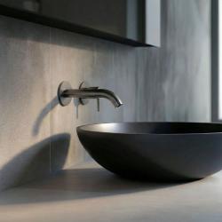 SB Round 316 inbouw wastafelmengkraan Gun Metal PVD 132mm