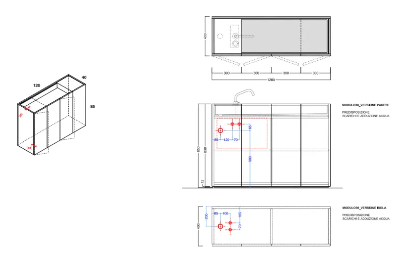 Makro MODULO30 staand badkamermeubel noten fineer met solid surface wastafel mat wit B120xH85xD40cm