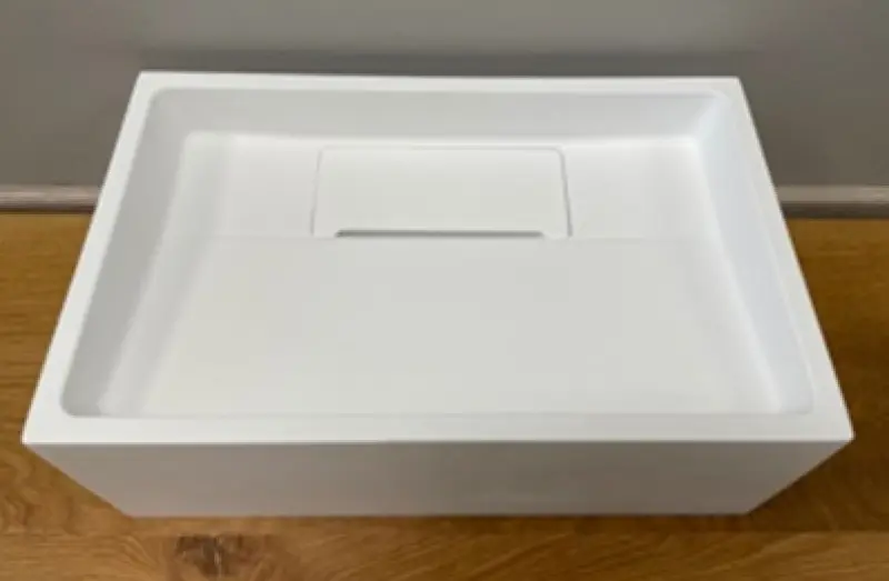 Solid-S Spring 350 fontein solid surface B35xD20xH13cm met verdekte afvoer 1208953623