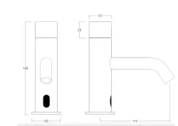 Waterevolution Flow elektronische wastafelkraan infrarood op 230volt koper T110EECPE