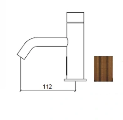 Waterevolution Flow elektronische wastafelkraan infrarood op 230volt koper 1208953945