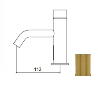 Waterevolution Flow elektronische wastafelkraan infrarood op 230volt light gold 1208953947