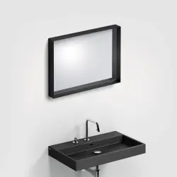 Clou Look at Me spiegel 70cm met omlijsting mat zwart