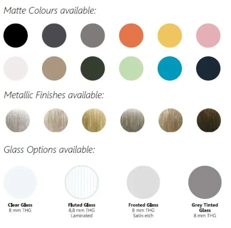 Flavio Suzhou inloopdouche 90x210 cm mat glas - Mat Zwart Kader