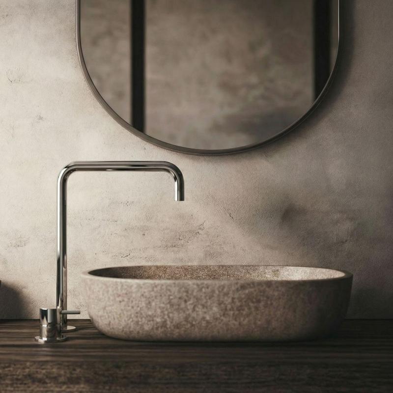 Waterevolution Flow 2-gats wastafelkraan hoge uitloop 222 chroom T122H01