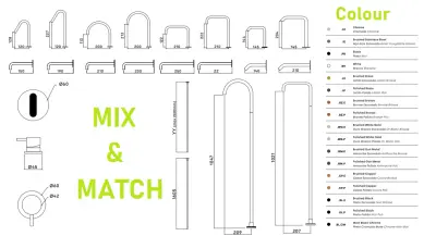 Waterevolution Flow 2-gats wastafelkraan Hoge uitloop 222 geborsteld messing T122HLE
