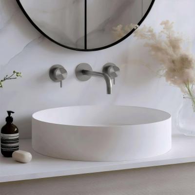 Waterevolution Flow 3-gats inbouw wastafelkraan Volledig RVS met uitloop 15cm T1163FIE-15