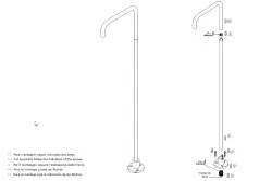 Waterevolution Flow vrijstaande wastafelkraan uitloop PVD Gun Metal T1676GME