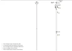 Waterevolution Flow plafond wastafelkraan uitloop geborsteld messing T1678LE