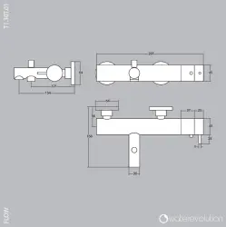 Waterevolution Flow badmengkraan met handdoucheset PVD Gun Metal T130GME