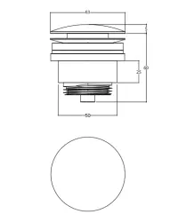 Waterevolution Flow afvoerplug 1.1/4 chroom VAL101