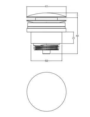 Waterevolution Flow afvoerplug 1.1/4 Messing Natuur  VAL1LE
