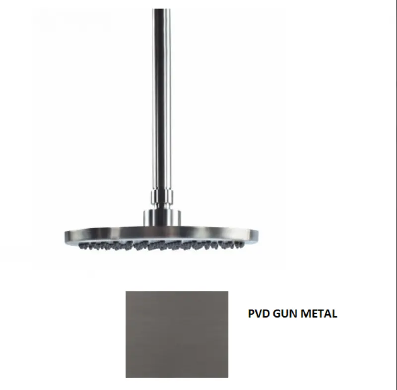 Waterevolution Flow hoofddouche 250mm met plafondaansluiting PVD Gun Metal T164225GME