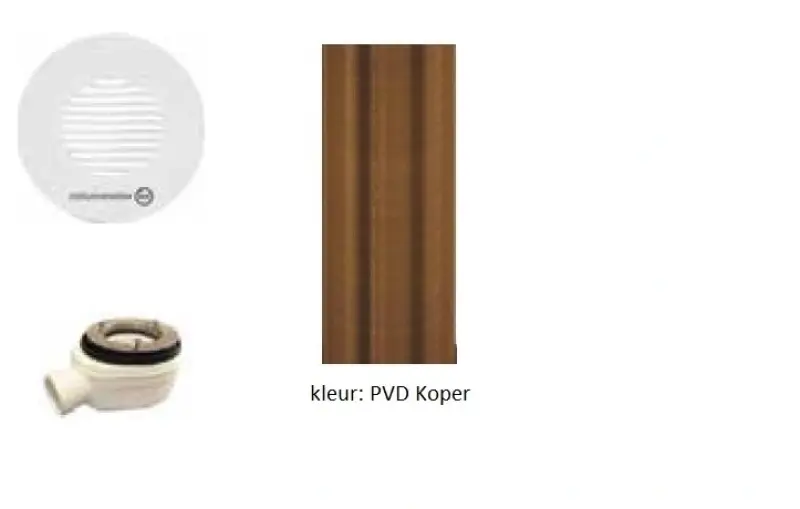 Waterevolution douchebaksifon PVD Koper BDF1D90CPE