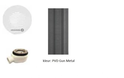 Waterevolution douchebaksifon PVD Gun Metal BDF1D90GME