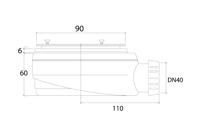 Waterevolution douchebaksifon PVD Gun Metal BDF1D90GME