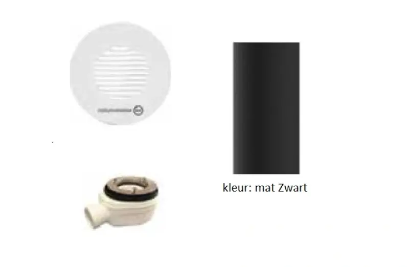 Waterevolution douchebaksifon mat zwart BDF1D90PR