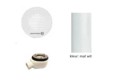 Waterevolution douchebaksifon mat wit BDF1D90BR