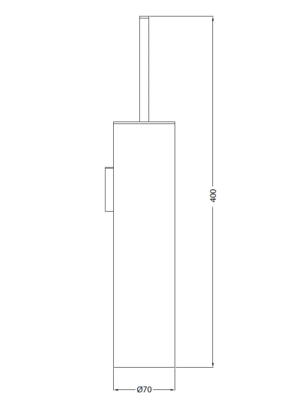 Waterevolution Flow toiletborstelset wand PVD Gun Metal A241GME