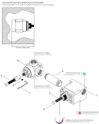 Waterevolution Flow inbouw douchethermostaat met 1 stopkraan geborsteld messing
