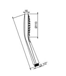 SB Rubinetterie Universale handdouche mat zwart met 3 straalsoorten 11cm 1208954616